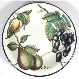 Pier 1 One Macintosh Bowl Soup Salad Cereal Pasta 8.5” Pears Grapes Peach Fruit